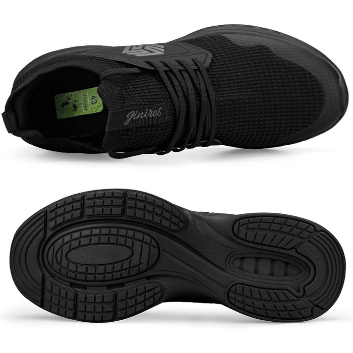 Чоловічі кросівки для ходьби та бігу Slip-On, чорні. Легкі, дихаючі, з неслизькою підошвою. Ідеальні для занять спортом та тренувань у залі. Розмір 39 EU