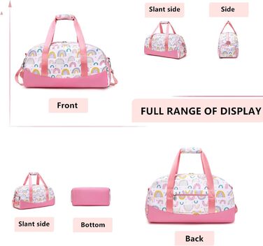 Спортивна сумка Kinder з відділенням для взуття, водонепроникна сумка для плавання (райдужні кольори)