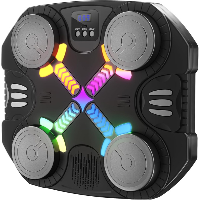 Музична скринька-машина, спортивні іграшки для дітей, настінна музична скринька з підсвіткою та звуком, подарунок для хлопчиків та дівчаток віком 3, 4, 5, 6, 7, 8 років, чорна