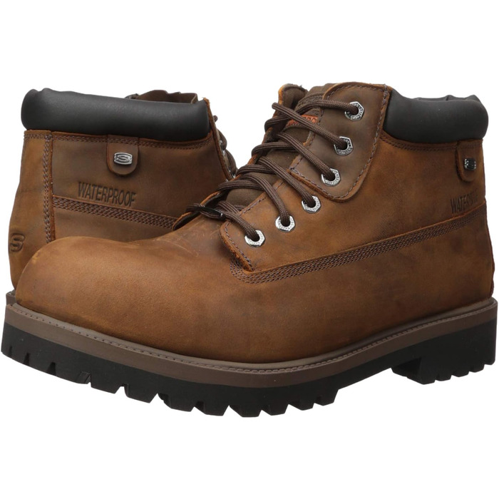 Черевики Skechers Sergeants Verdict 4442 DSCH, чоловічі, коричневі, водонепроникні, шкіра Crazyhorse
