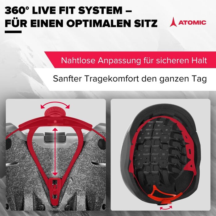 Гірськолижний шолом ATOMIC SAVOR VISOR STEREO з візором, максимальне поглинання ударів, вентиляція Aircon, дзеркальне покриття