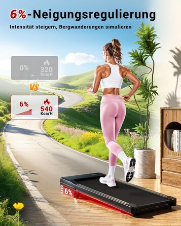 Бігова доріжка Superun Walking Pad з ухилом 6%, для дому, з додатком, до 136 кг, чорна. Швидкість до 12 км/год