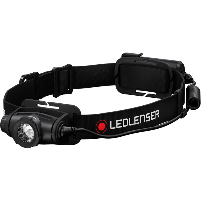 Ліхтар налобний Ledlenser H5 Core LED, 350 люмен, водонепроникний IP67, регульований, поворотний, з плавним регулюванням яскравості, 2xAA батарейки, дальність освітлення 160м, з батарейками