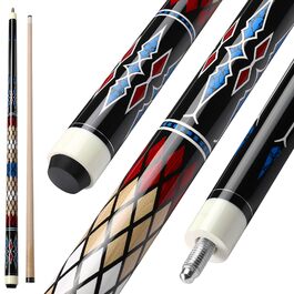 Більярдний кий Pool Queue 58 дюймів, тверде дерево, наконечник 13 мм, для професійних гравців, 1/2 кий, більярдний стіл, спорт (можливо, з візерунком 