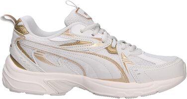 Кросівки PUMA Milenio Tech для жінок, 38 EU, Vapor Gray, Puma Gold, Warm White