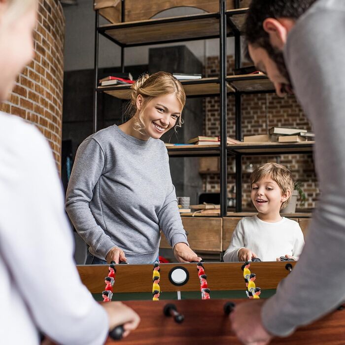 HOMASIS 4-в-1 ігровий стіл, з аксесуарами: кікер, тенісний стіл, більярд, хокей. Підходить для барів, вечірок, ігрових кімнат, дітей та дорослих