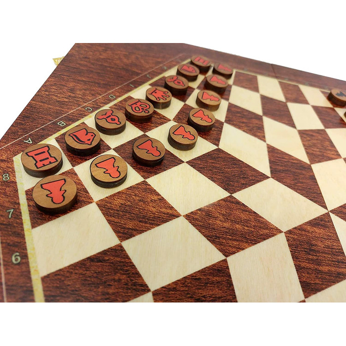 Дерев'яний 3-в-1 набір: шахи, нарди, шашки ChessEbook, 48x48 см, складаний, ручна робота