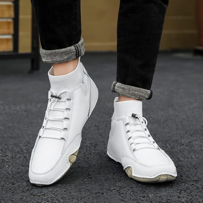 Боксерські черевики для чоловіків. Тренувальні боксерські черевики для єдиноборств, фітнесу та бодібілдингу. Дихаючі, розміри 38-46, білі.