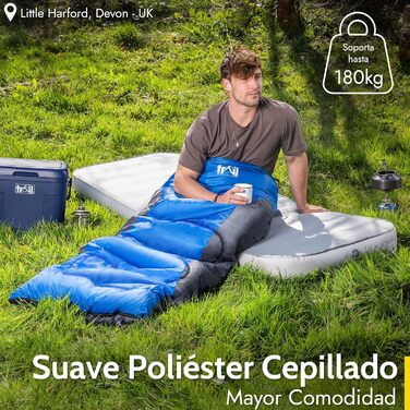 Каремат туристичний самонадувний Trail Outdoor 200x70x10 см з піною Memory Foam, сумка в комплекті