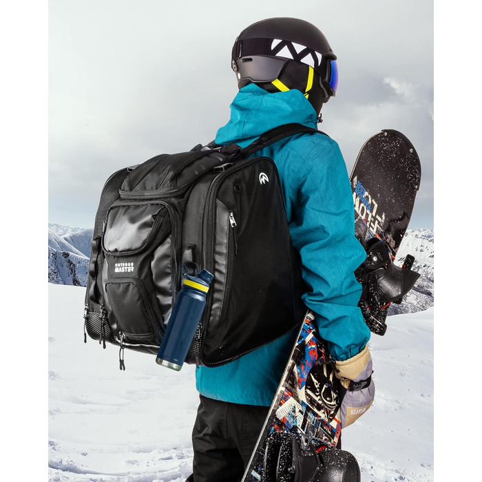 Чохол для черевиків OutdoorMaster: для сноуборду та лиж, 55 л, чорний