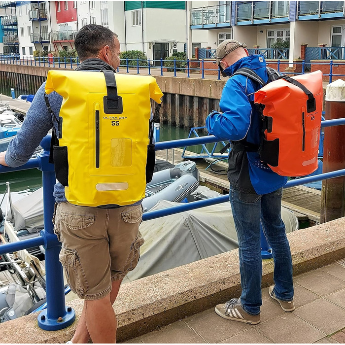 Водонепроникний рюкзак Dry Bag преміум-класу 35/55L, мішок для телефону, ідеальний для водних видів спорту та відпочинку (жовтий, 55 літрів)
