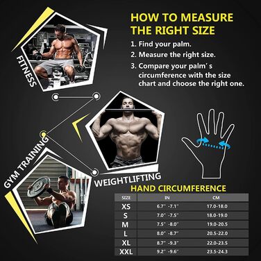 Тренувальні рукавички для фітнесу з підтримкою зап'ястя | Чорні рукавички для силових тренувань | Захист долоні | IHUAN | L