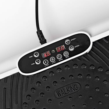 Платформа для вібраційного фітнесу VITALmaxx Basic, 99 рівнів, 3 зони вібрації, нековзна поверхня, 10 програм, з еспандерами