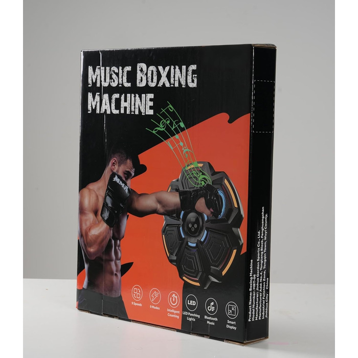 Музична боксерська машина CRECAD для дорослих з Bluetooth, LED-підсвіткою та 9 режимами швидкості
