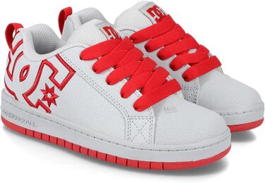 Кросівки для скейтбордингу DC Court Graffik для хлопчиків (13.5 Little Kid, сірий/червоний)