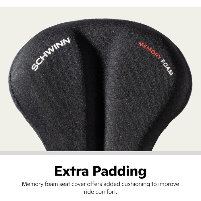 Велосипедне сидіння Schwinn Komfort, сидіння та чохли, різні кольори (чорний/Memory Foam Dual Strap Sport, Memory Foam, спортивний чохол)
