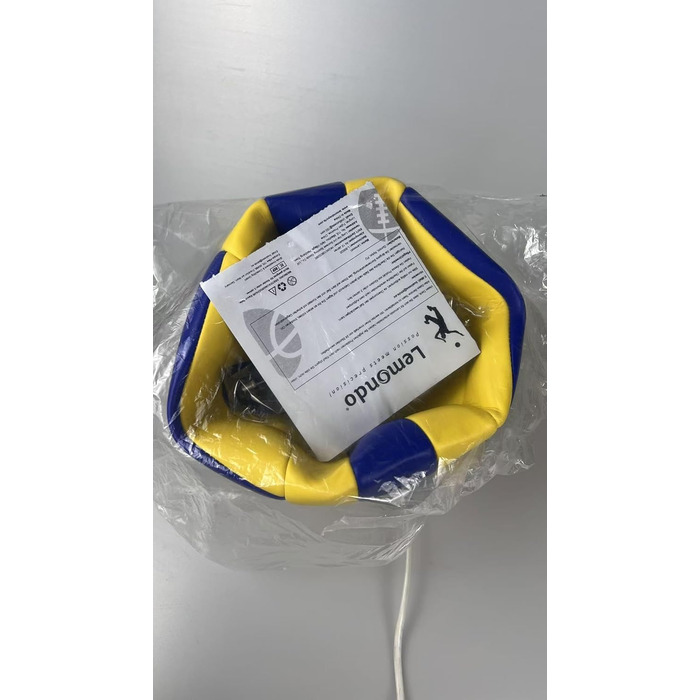 Волейбольний м'яч Lemondo PU для пляжного волейболу, м'який, водостійкий, з насосом. Підходить для гри та тренувань в приміщенні та на пляжі. Жовтий колір.