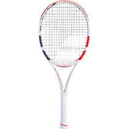 Тенісна ракетка Babolat Pure Strike 103 (3 покоління), натягнута, 16 г біла струна Babolat Syn Gut, середня натяжка, ручка 4 3/8