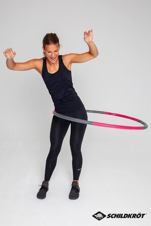 Обруч фітнес Schildkröt Fitness-Hoop 100 см, фуксія-антрацит, 4-кольорова упаковка