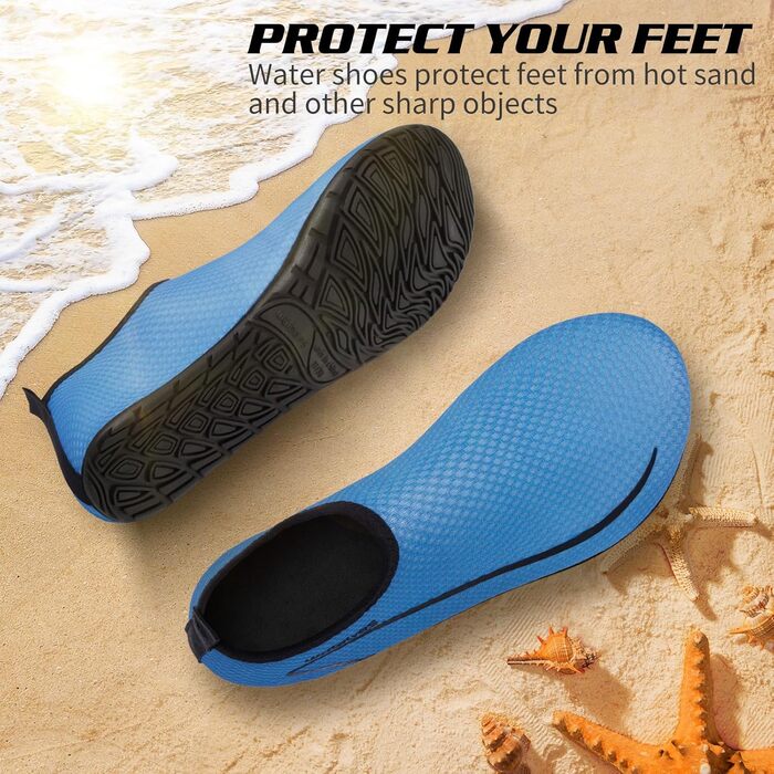 Водні черевики WateLves для плавання та відпочинку на пляжі: чоловічі та жіночі, швидко сохнуть, дихаючі, унісекс, розміри 34-47 EU, кольори: світло-зелений, блакитний