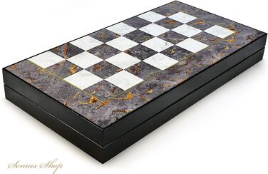 Набір для гри в нарди Yenigun з імітацією східного мармуру XXL