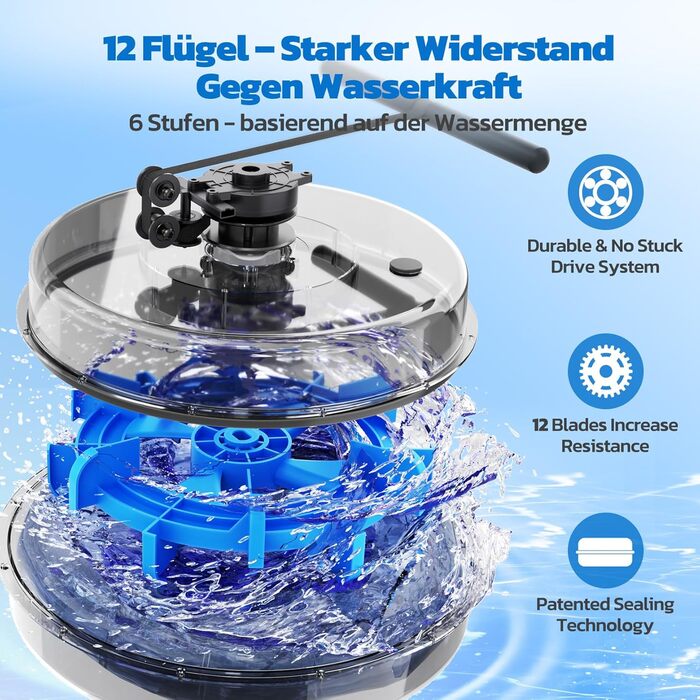 Водне тренажер-гребля Dripex для дому, до 150 кг, Bluetooth, LCD, тримач для планшету