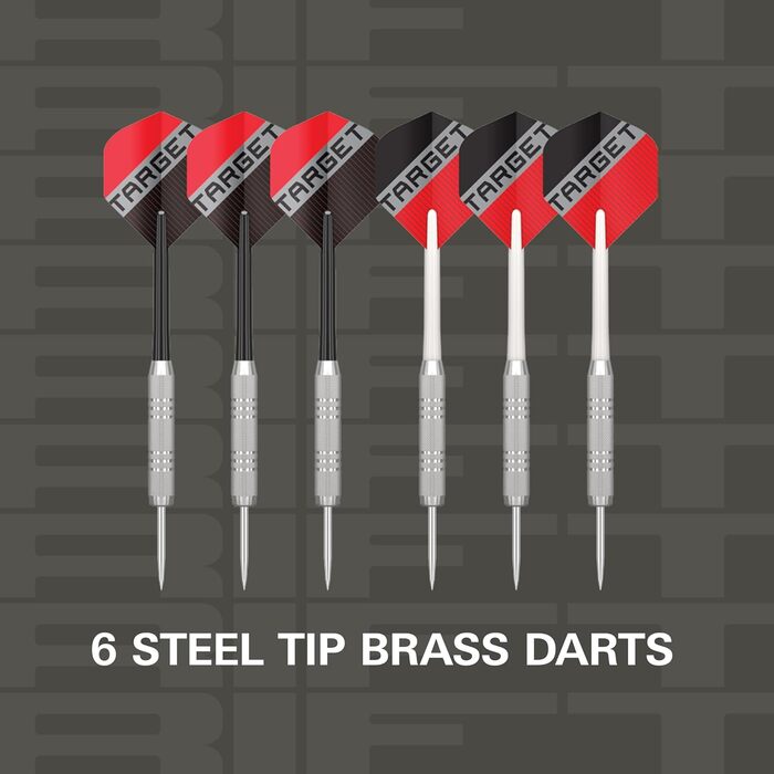 Набір дротиків Target Darts Rift: професійна сталева мішень без рамки + 2 комплекти дротиків 17г + додаток DartCounter (1 місяць)