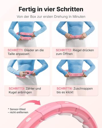 Хула-хуп MERACH з лічильником калорій та вагами, тихий, знімний, для талії 84-144 см, для спалювання жиру та кардіотренувань, домашній фітнес-інвентар