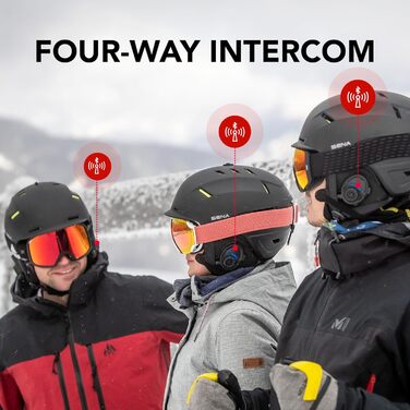 Гірськолижний шолом Sena Latitude S1 з Bluetooth, вбудованими динаміками та мікрофоном, 4-сторонній інтерком, бездротовий зв'язок, прослуховування музики