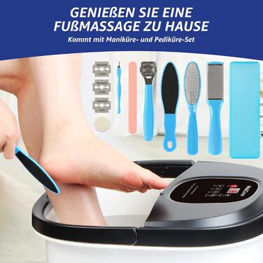 Електричний масажер для ніг з підігрівом та функцією джакузі Mia&coco. Шиацу, пресування, розминання, вібрація.