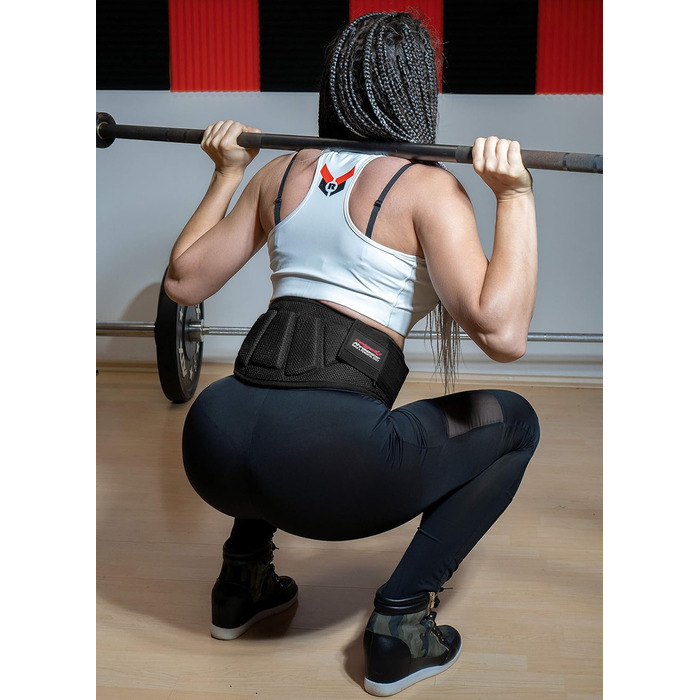 Пояс для важкої атлетики Raigeki Fitness XXL чорний – для бодібілдингу, пауерліфтингу, кросфіту (з планами тренувань)