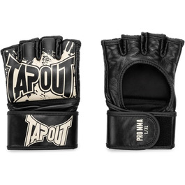 Боксерські рукавички Tapout MMA Pro з натуральної шкіри, чорні/екрю, розмір L