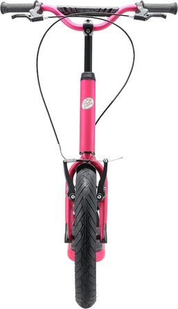 Самокат дитячий STAR SCOOTER City Kick Scooter 16 дюймів, рожевий, з повітряними колесами, регульована висота, для дітей від 8 років