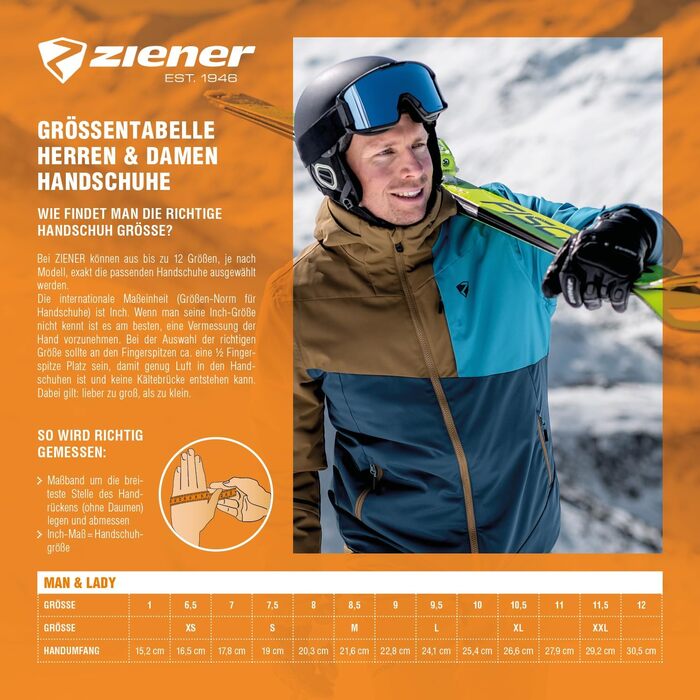 Жіночі лижні рукавиці Ziener Kasiana з Gore-Tex для зимових видів спорту