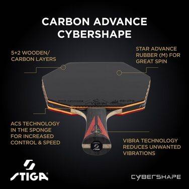 Набір для настільного тенісу STIGA Carbon Advance Cybershape - професійний стіл для пінг-понгу