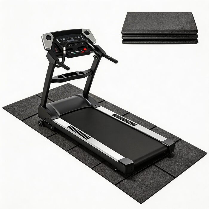 Килимок під бігову доріжку та велотренажер, захисний підкладник для фітнес-обладнання, 148×61 см, посилений