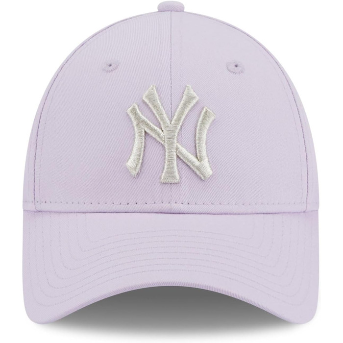 Шапка New Era New York Yankees жіноча з помпоном, колір фіолетовий