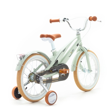 Дитячий велосипед 16 дюймів із бічними колесами, м'ятний, легкий