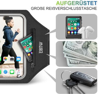 Спортивний браслет EOTW для телефону та AirPods: зручна фіксація на руці, сумісний з iPhone, Galaxy та MP3-плеєрами (5.5'-6.0')