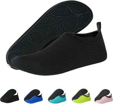 Чоловічі та жіночі аквашузи Sfit: легкі, дихаючі, швидковисихаючі, антиковзаючі, розміри 22-45, чорний колір