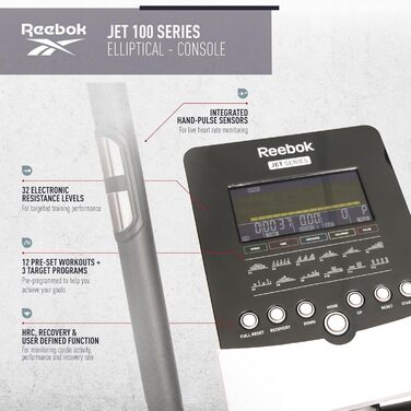 Еліптичний тренажер Reebok Jet 100 Series, домашній, магнітний