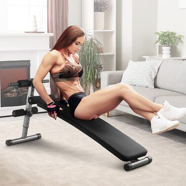 VEVOR лавка для віджимань, Bauchbank з обертовим руків'ям, регульована висота, міцна сталь, вантажопідйомність 500/600/453,6 кг для домашніх тренувань, силові вправи, м'язи всього тіла (лавка для пресу/500lbs)