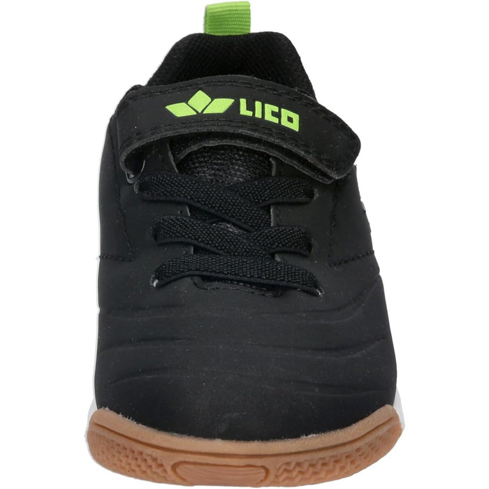 Дитячі спортивні залажні кросівки Lico Marlin для залу (33 EU, чорний/лимонний)