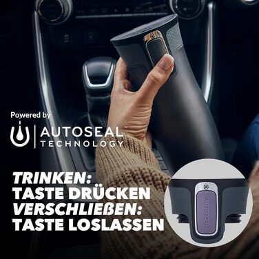 Термокружка Contigo West Loop Autoseal 470 мл, темно-сливового кольору. Ізолюючий сталевий термос для кави, чаю, напоїв з автозакриванням, герметична, для подорожей