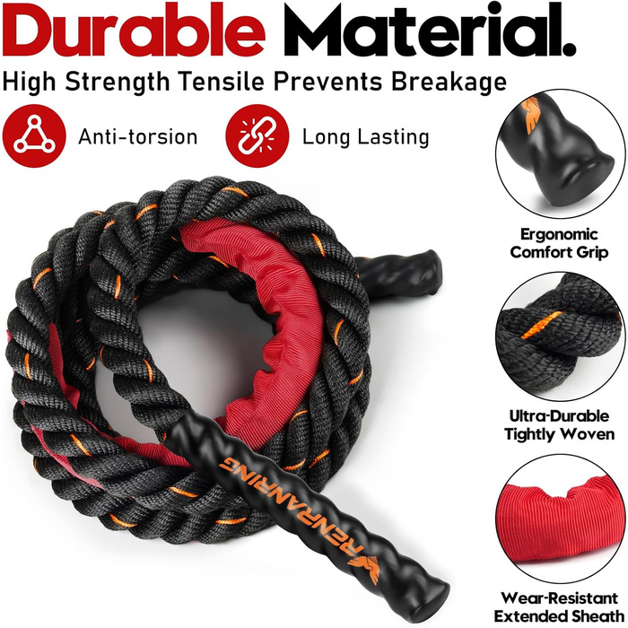 Стрибковий скакалка з вагою для фітнесу - 1,4 кг, 2,56 кг, 3 кг, 4 кг. Скакалка для тренувань, для жінок та чоловіків, для залу, з планом домашніх тренувань, оранжево/чорний