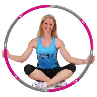 Обруч для фітнесу ResultSport Hula Hoop 1.2 кг, розбірний, 100 см, для схуднення та тренувань