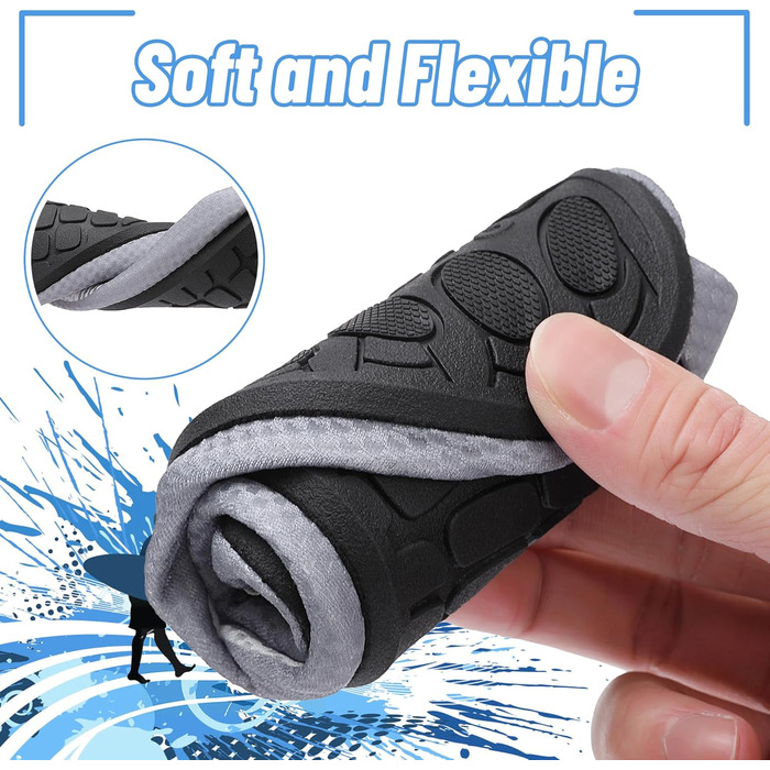 Чоботи для плавання та водного спорту: чоловічі та жіночі, неопренові, для пляжу, серфінгу, плавання. Легкі домашні тапочки для відпочинку (35 EU, сірий)