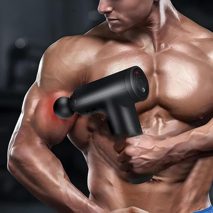 Масажер для м'язів Retoo: 4 насадки, 6 швидкостей, акумулятор 1200 mAh