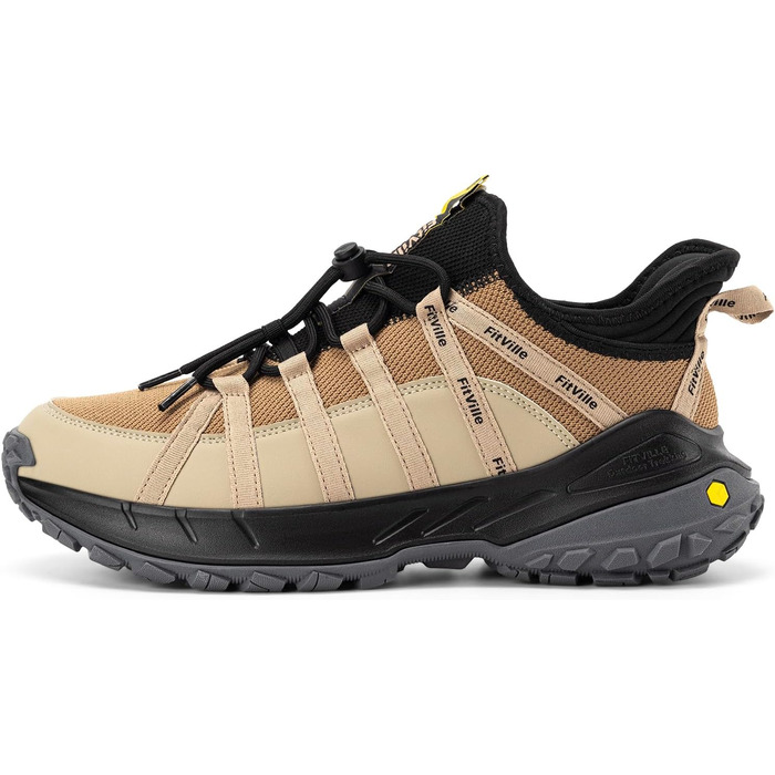 Черевики для трекінгу чоловічі FitVille, широкі, підошва не слизька, зручні, дихаючі, для походів у гори, легкі, кросівки 43 EU, теплі, бежево-пісочні