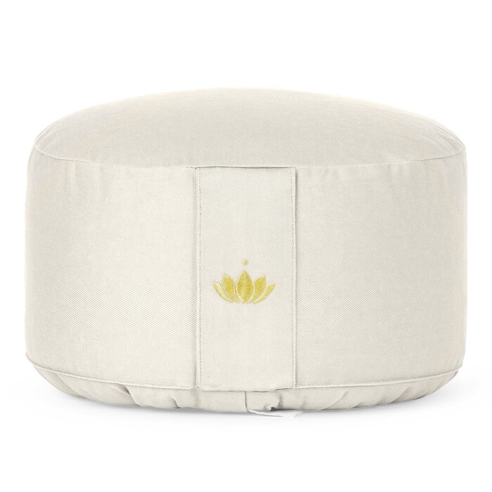 Медитаційний подушок Lotuscrafts®: високий (20 см), з дінковою начинкою, для йоги та медитації, круглий, знімний чохол, сертифікат GOTS Rose